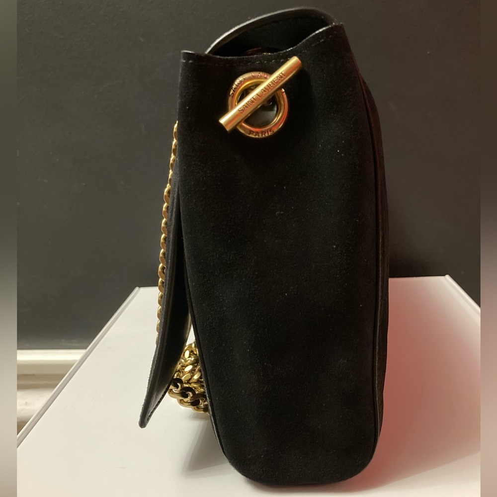 SAINT LAURENT YSL Black Reversible Medium Kate in Smooth Leather/Suede - Picture 8 of 14